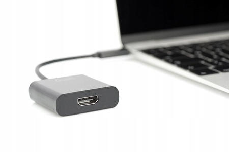 Adapter graficzny HDMI 4K 30Hz UHD na USB 3.1 Typ C, z audio, czarny, dł.