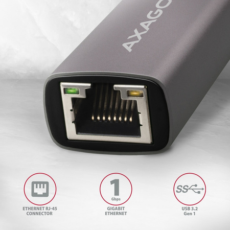 AXAGON ADE-TR Karta sieciowa Gigabit Ethernet adapter, USB-A 3.2 Gen 1,,,
