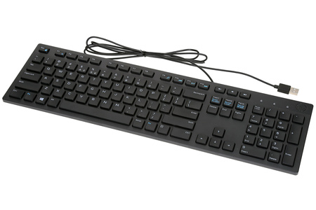 Klawiatura multimedialna KB216 US International (QWERTY) - czarna (RTL BOX)