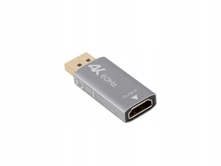 LANBERG Adapter Displayport(M)- HDMI(F)4K srebrny
