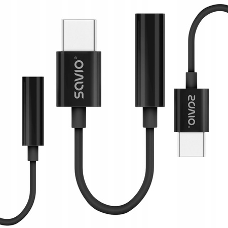 SAVIO Adapter audio - USB-C Jack 3,5mm AK-74