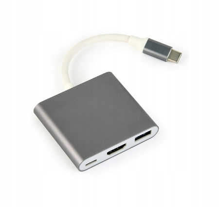 GEMBIRD Multi-adapter USB-C- HDMI 4K, USB 3.0, PD