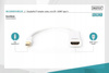 Kabel adapter Displayport 1080p 60Hz FHD Typ miniDP/HDMI A M/Ż biały 0