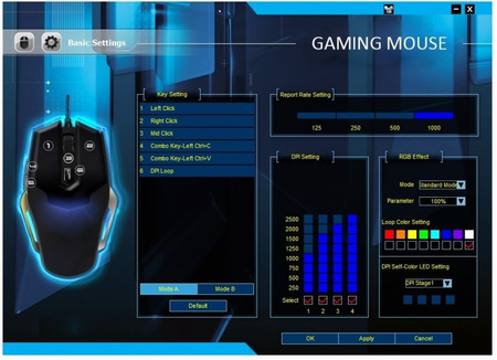 REBELTEC Gamingowa mysz optyczna USB Falcon