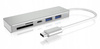 HUB USB 3.0 typu C z 3 portami USB i czytnikiem kart pamięci IB-HUB1413-CR
