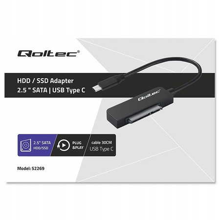 Adapter SATA | Przejściówka na dysk SSD HDD 2.5'' | USB-C | Super speed|