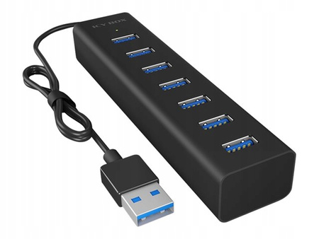 ICYBOX IB-HUB1700-U3 7-Port USB HUB+zasilacz