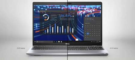 SOLIDNY Laptop Dell Latitude 5520 i5-1135G7 32GB SSD PODŚ-KL FHD W11