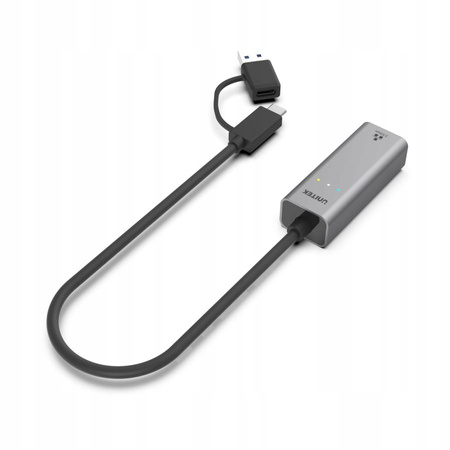 UNITEK Adapter USB-A/C 3.1 GEN1 RJ45; 2,5 Gbps; U1313C