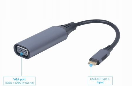 GEMBIRD Adapter USB-C to VGA D-SUB