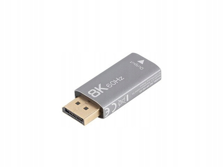 LANBERG Adapter Displayport(M)- HDMI(F)8K srebrny