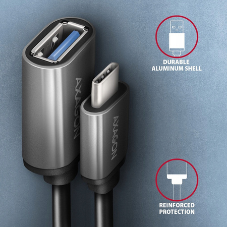 AXAGON RUCM-AFAC Kabel adapter USB 3.2 Gen 1 Type-C samiec -> Type-A,,,