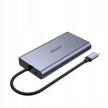 UNITEK HUB 8-w-1 USB-C 3.1; HDMI; VGA; RJ45; SD; PD 100W; D1019B
