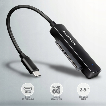 AXAGON ADSA-FP2C Adapter USB-C 5Gbps SATA 6G 2.5'' HDD/SSD FASTPort2