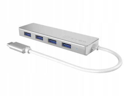 HUB USB 3.0 typu C z 3 portami USB i czytnikiem kart pamięci IB-HUB1413-CR