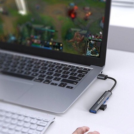 QOLTEC HUB adapter USB 3.0 4w1 | USB 3.0 | 3x USB 2.0