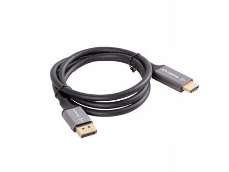 LANBERG Kabel Displayport(M)-HDMI(M) 1M 4K czarno-srebrny