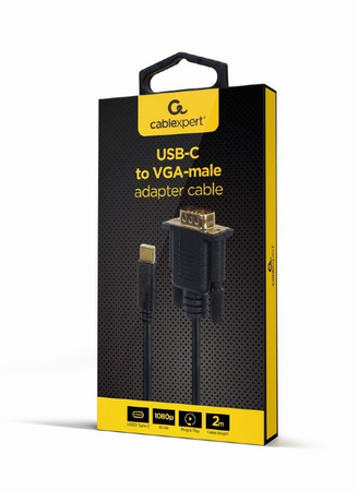 GEMBIRD Kabel USB-C do VGA male 1920x1080 60Hz