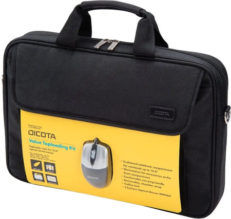 DICOTA Zestaw Value Toploading (mysz + torba)