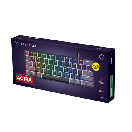 TRUST Klawiatura mechaniczna przewodowa GXT 867 Acira