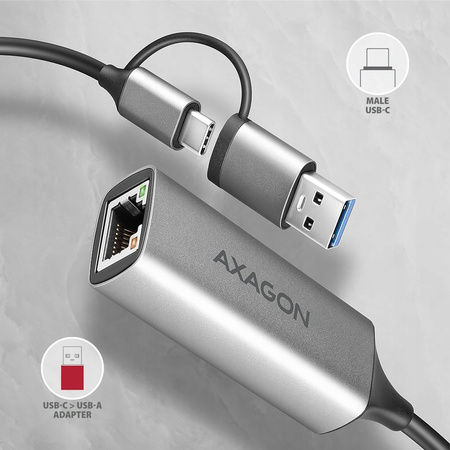ADE-TXCA Karta sieciowa Gigabit Ethernet adapter, USB-C (USB-A redukcja) 3,
