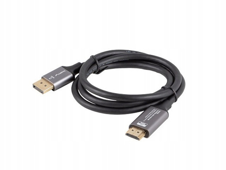 LANBERG Kabel Displayport(M)-HDMI(M) 1M 4K czarno-srebrny