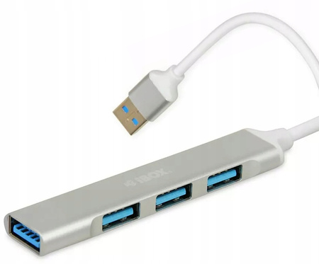 IBOX HUB 4-PORTOWY USB3.0 + USB 2.0, SLIM
