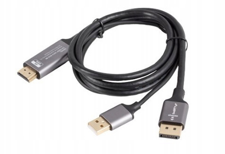 LANBERG Kabel HDMI(M)-Displayport(M) 1M 4K czarny