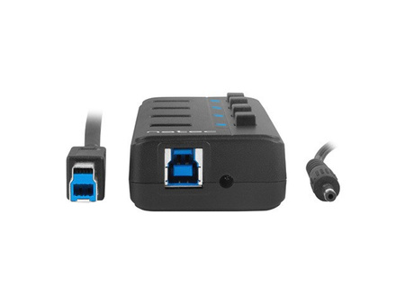 NATEC Hub USB 4 porty Mantis 2 USB 3.0 z włącznikiem + zasilacz