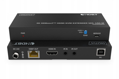 Przedłużacz/Extender HDMI 4K 60Hz 150m po skrętce Cat.6A/7/8 HDBaseT,