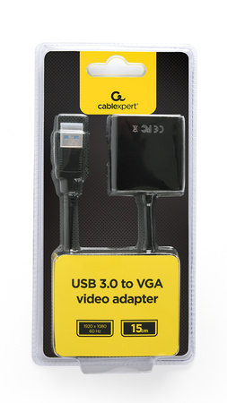 GEMBIRD Adapter USB 3.0 -> VGA czarny
