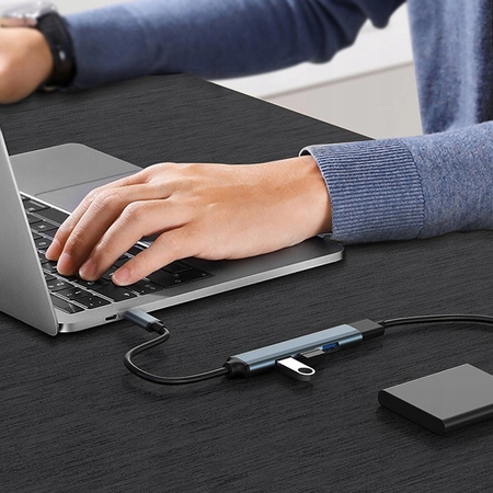 QOLTEC HUB adapter USB 3.0 4w1 | USB 3.0 | 3x USB 2.0