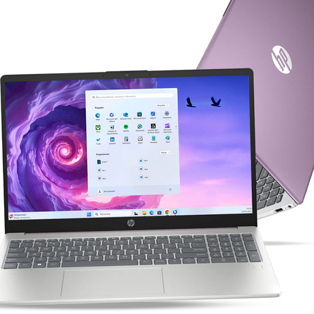 STYLOWY LAPTOP HP 15 INTEL N100 4GB DDR4 256GB SSD FP BLK W11 15.6" HD