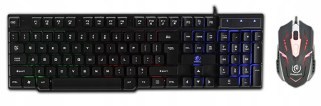 REBELTEC Klawiatura+mysz przewodowa dla graczy OPPRESSOR GAMING