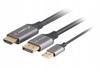 LANBERG Kabel HDMI(M)-Displayport(M) 1M 4K czarny