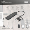 Hub USB 3.0/Koncentrator 4-portowy SlimLine USB A + adapter USB-C 5Gbps,