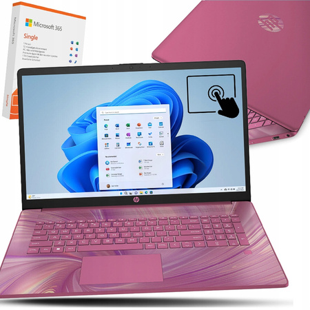 LIMITOWANY LAPTOP HP 17 INTEL N 8GB DDR4 SSD HD+ BLK FP HDMI W11 + OFFICE