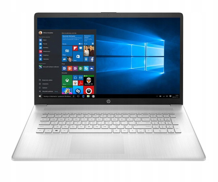 Laptop HP 17 QUAD 8GB 256SSD FULL HD PODŚ-KL USB-C W11