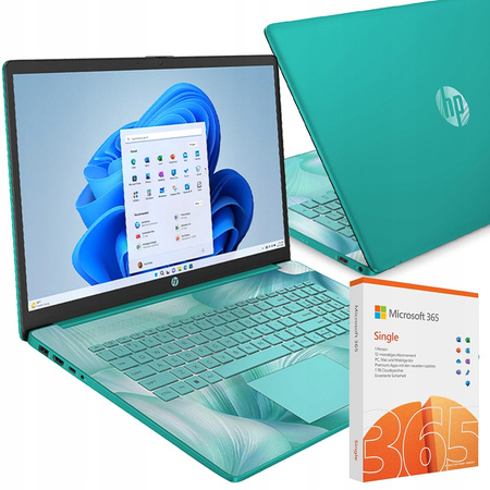 LIMITOWANY LAPTOP HP 17 INTEL N 4GB DDR4 256GB SSD HD+ BLK FP W11 + OFFICE