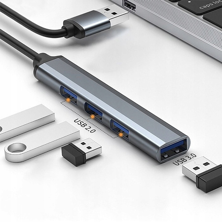 QOLTEC HUB adapter USB 3.0 4w1 | USB 3.0 | 3x USB 2.0