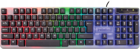 REBELTEC Klawiatura dla graczy Neon podświetlana