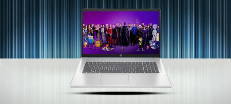 LIMITOWANY LAPTOP HP 17 DUAL CORE 4GB DDR4 SSD HD+ TOUCH BLK FP W11