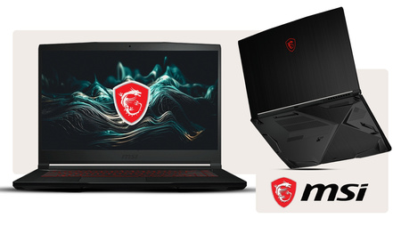 LAPTOP GAMINGOWY MSI GF63 Thin i5-10500 16GB 512SSD FHD GTX1650 BLK Win11