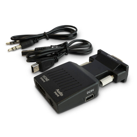SAVIO Konwerter VGA do HDMI, Audio, Full HD, CL-145