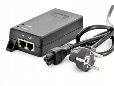 Zasilacz/Adapter PoE+ 802.3at, max. 55V 30W Gigabit 10/100/1000Mbps,