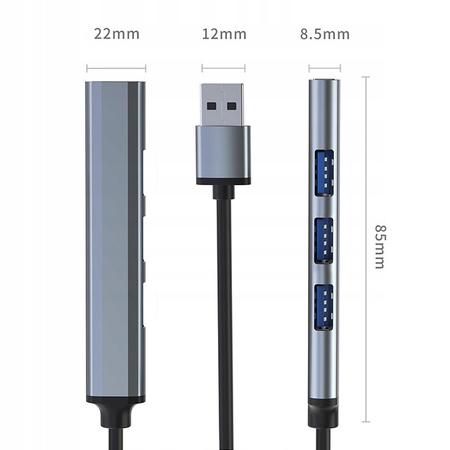 QOLTEC HUB adapter USB 3.0 4w1 | 4x USB 3.0