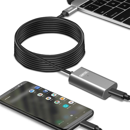 UNITEK Przedłużacz aktywny USB Typ-C 3.1, 5m, M/F; U305A