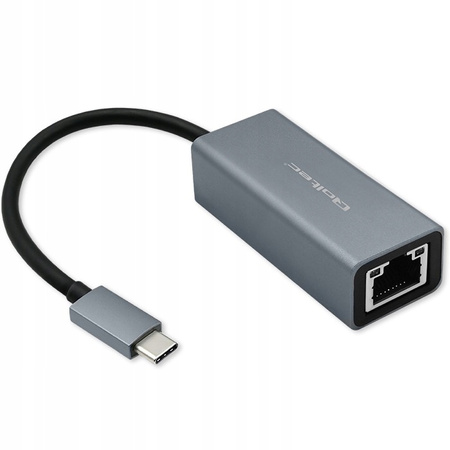 QOLTEC Adapter USB-C na RJ45 Ethernet | 1000Mbps | Aluminiowa obudowa