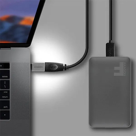 AXAGON RUCM-AFA Redukcja, USB 3.1 Type-C męska -> Type-A żeńska ALU