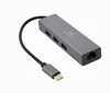 GEMBIRD Hub 3 portowy USB 3.1 z kartą sieciową